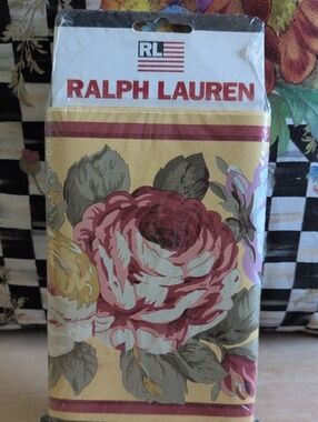 Ralph Lauren Wallpaper Kathleen Border Yellow Cabbage Rose Style 5 Yds X 6.83 In